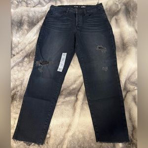 Old Navy Distressed High Rise O.G. Straight Jeans Size 12 NWT